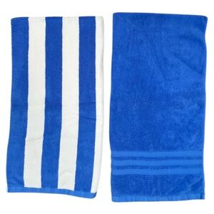 Charisma - ‘Blue & White’ coordinating Beach Towels (2). EUC Last one!